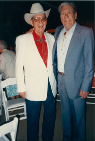 DOYE O'DELL with a fan in 1992