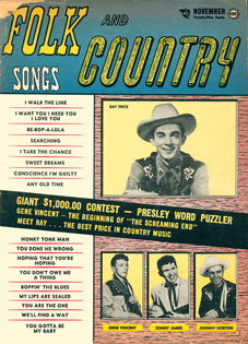 FOLK AND COUNTRY SONGS - November 1956